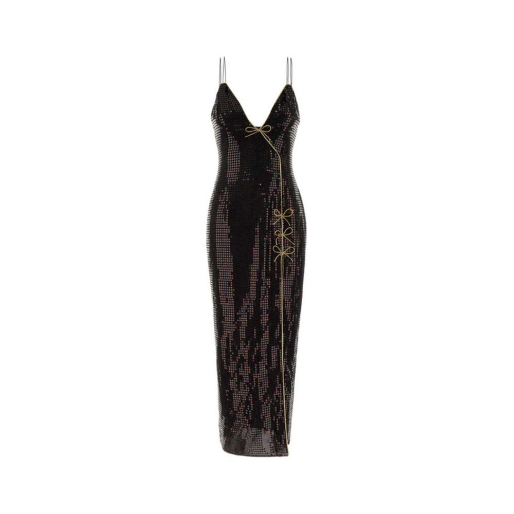 Alessandra Rich Women Embellished Stretch Silk Dress
